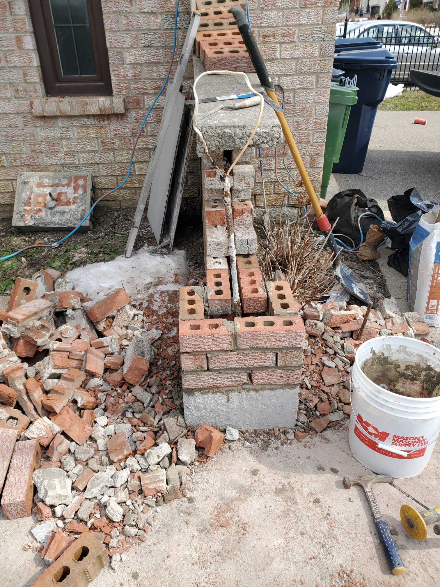 Brick project before repair